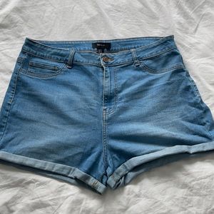 Plus size denim shorts